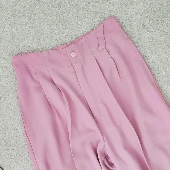 Mexx vintage high waisted double pleated  light pink trouser - Picture 13 of 13